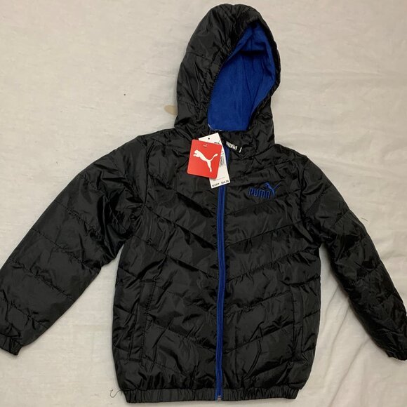 💐💐💐  NWT PUMA BOYS HOODED JACKET COAT SIZE 7  💐💐💐 - Picture 1 of 8